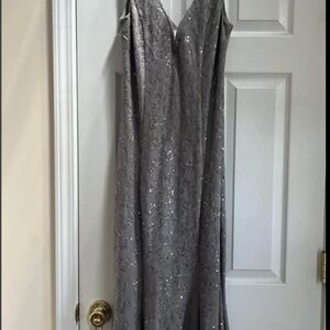 Elegant Gray Evening Dress